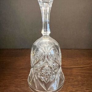 Vintage Crystal Etched Glass Bell